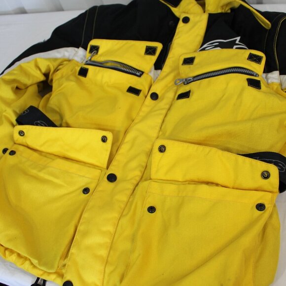 Alpinestars Mens Heavy Jacket Adventure Touring Size 44 Italian Black Yellow - Picture 9 of 16